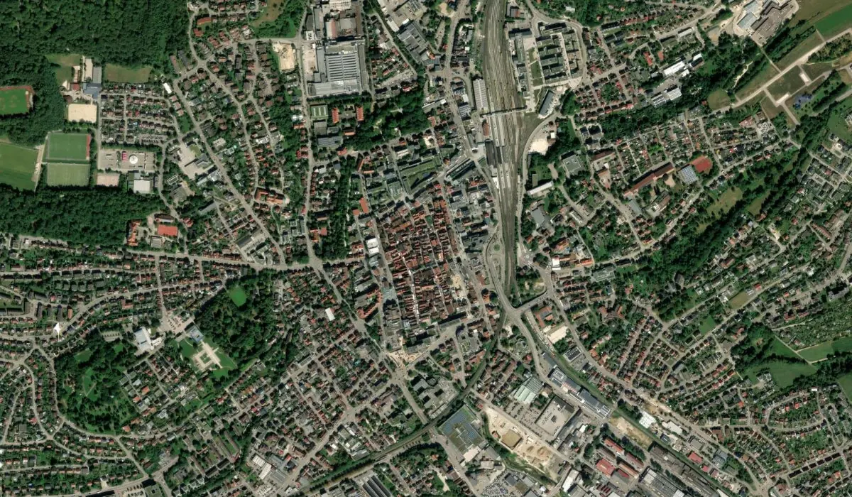 Satellitenansicht Standort Friedhofstraße 31 in Aalen